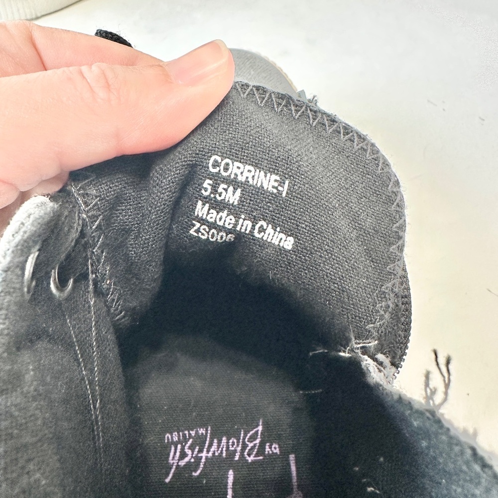 Blowfish Malibu Corrine Women's High-Top Sneakers Size 5.5 Washed Gray Zip-Up - Picture 11 of 14